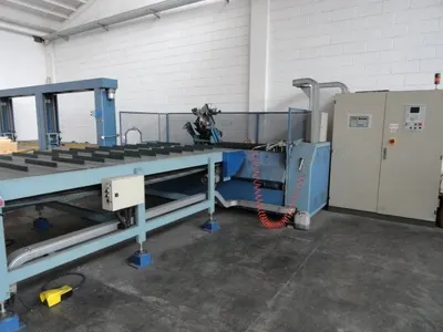 Fabric Roll Cutting Machine, 2003, 3400mm Width, 35cm Roll Diameter