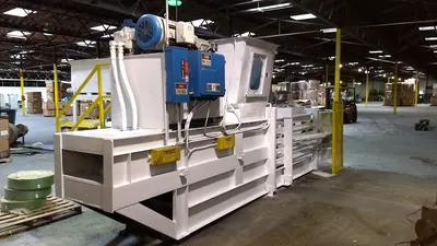 C & M, CM3430-7237, Horizontal Baler, 34x30" Feed Opening, 72x30x40" Bale Size, 30 HP