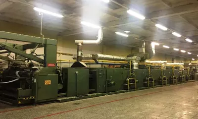 Bruckner Stenter, 1980, 2200mm Working Width, Vertical Chain, 6 Chambers, Gas Heated