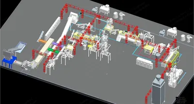 PET Plastic Bottle Recycling Plant, 2000-2500 kg/h Capacity, NIR Detection System