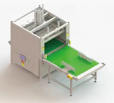 NovaStar, PQ124, Automatic Pillow Vacuum Packing Machine, 350 pcs/h, 5 Ton Compression, 1000mm Conveyor