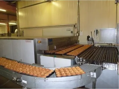 Daub, Kaak, 1989, 2.5x24m Tunnel Oven, 60m² Baking Surface, 15-Level Spiral Cooler