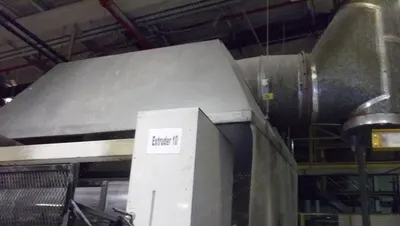 Battenfeld Gloenco, 150mm PS/PP Extruder, 1986, 1600mm Sheet Width, 1100kg/hr Capacity