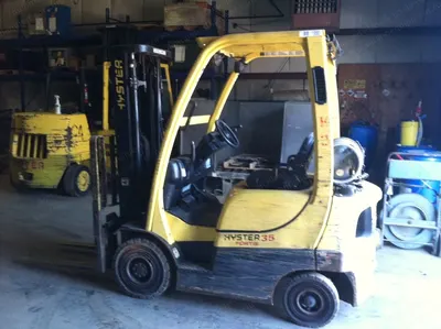 Hyster, H35FT, 2009, 3500 lbs Capacity, Triple Mast, LP Gas Forklift