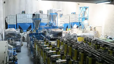 Flock Wash Scour Finishing & Cut Line, 1996, 610mm Width, 11 Compartment Scourer, H&H Rotary Cutter