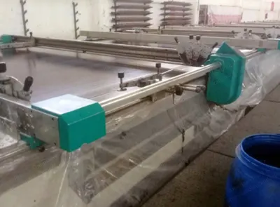 Buser, 2006, Flat Bed Printing Machine, Working Width 3200mm, 14 Colors, 3 Chambers Dryer