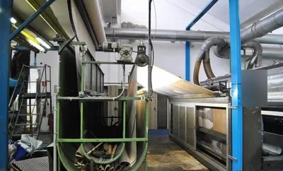 Henry Paulus, Carpet Back Coating-Shearing Finishing Line, 1996, 4200mm Working Width, Mario Crosta Shearing, Magatron Cutting