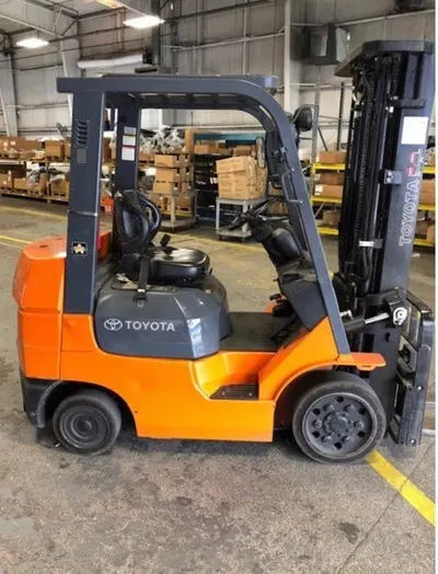 Toyota, 7FGCU25, 2004, 5000 lbs Capacity, Triple Stage Mast, Sideshift, Gasoline