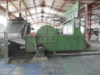 Nonwoven Spraybonding Line, 1985, 2500mm Working Width, 150 kg/hr Capacity