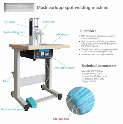 NovaStar, FM175, Spot Welding Machine, 10 to 12 Masks per Minute, 900W, 28 kHz