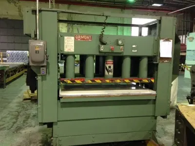 Ormont Receding Head Die Cutter, 60x40 in Bed, 60 Ton, 180 in Belted Conveyor
