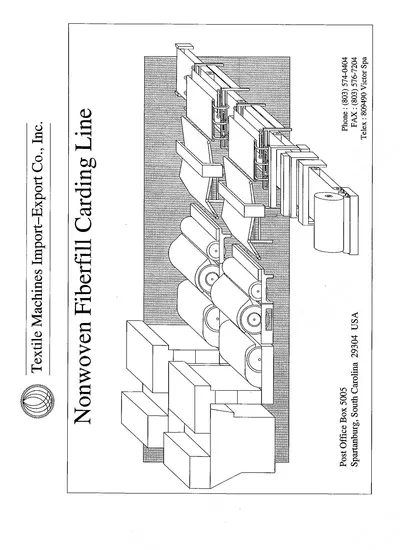 Nonwoven Fiberfill Carding Line