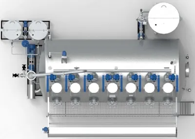 NovaStar, High Temperature Soft Flow Dyeing Machine, 1050 kg Capacity, 7 Tube
