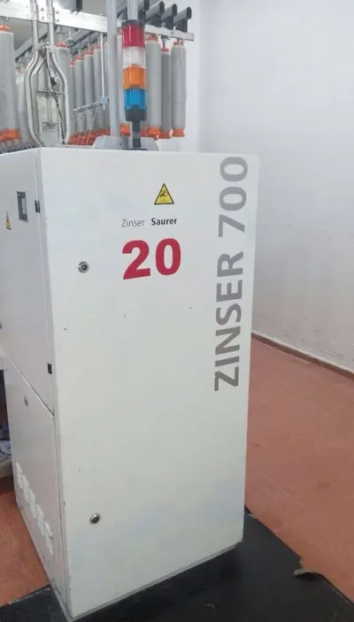 Zinser, RM 700, 2002, Compact Ring Spinning Frame, 1008 Spindles, 75mm Gauge, 38mm Ring Diameter