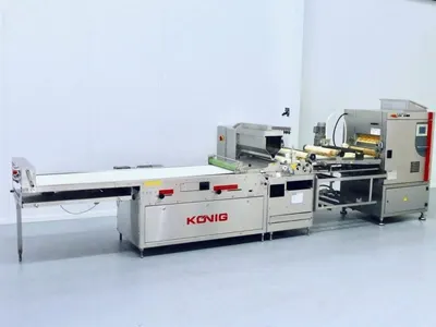 Konig, Rex Futura, 2008, 5-Row Bun Roll Line, 35 to 160g Weight Range, 7500 pcs/h Capacity