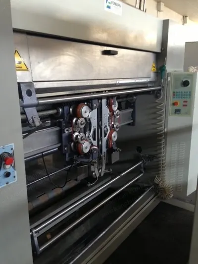 Ferraro, C2E FV, 1997, Polishing Calender Machine, for Tubular Knitting Fabrics, Steam Heated, Pneumatic Pressure