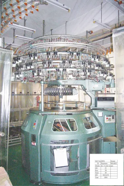 Monarch, RX-RSY, 1984, 30" Diameter, 24 Gauge, 48 Feeders, Stripe Knitting Machine