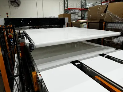 Electrotek, ELTK-SLD2300, 2022, Silicon Belt Sliding Up and Stationary Down, Working Width 87 Inch, 4 kW