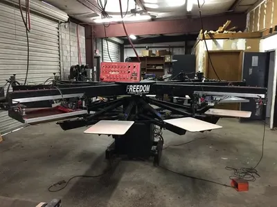 Workhorse, Freedom, 2011, 6 Colors, 8 Station, Screen Printing Machine