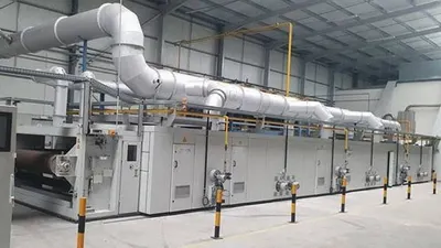 Bruckner Thermal Bonding Oven, 2200mm Width, 6 Chambers, Natural Gas