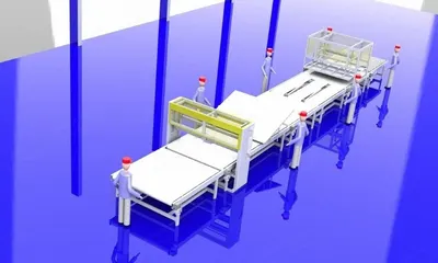 NovaStar, MAG 200 Plus, Foam Encased and Glued Mattress Line, with Automatic Corner Gluing, Silicon Conveyors, Pneumatic Pressing