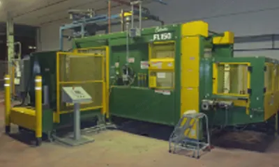 Columbia, FL150, Low Level Palletizer, with Lantech S1503 Stretch Wrapper, Empty Pallet Feed, Slip Sheet Feeder