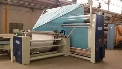 Tecnoteam Doubling and Rolling Machine, 3200mm Entry Fabric, 1600mm Doubled Width, 2010