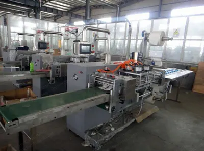 NovaStar, 4 Side Seal Gauze Swab Packing Machine, New, Max Mold Size 290x560mm, 160 to 200 Pouch/min
