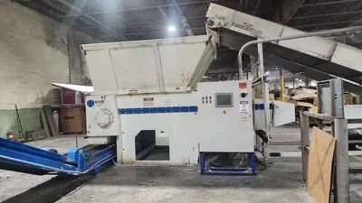 Vecoplan, VAZ 1600M, 2018, Complete Shred Line, Herbold SMA 80/120 Granulator, 100 HP Shredder, 250 HP Granulator