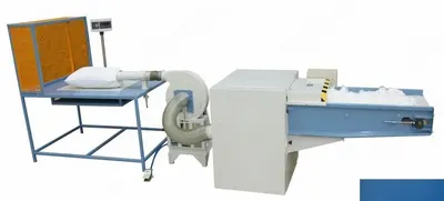 NovaStar, PC201, Pillow and Cushion Weighing and Filling Line, 120-150kg/h Carding Capacity, 70kg/h Filling Capacity