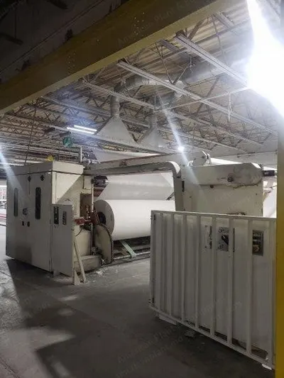 Perini, 716B, 1998, 106" Web Width, 2 Unwind Stands, Steel to Rubber Embossing, Integrated Orbital Log Saw
