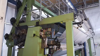 Karl Mayer, Raschel Knitting Machine, 3300mm Working Width, Creel System