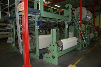 Karl Mayer, KS4FBZ Superpol, 1995, 84" Working Width, E24 Gauge, 4 Warp Stop Motion Bars