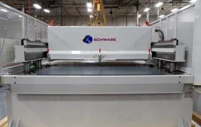 Receding Beam Press, New, 140 US Tons, 2060x1250mm Cutting Area, Siemens Controls