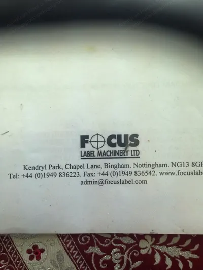 Focus, Label Printing Machine, 1990, 5 Colors