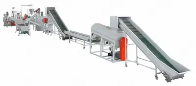 NovaStar, RL127, PET Bottle Crushing, Washing, and Drying Line, 1000 kg/h Capacity, 58000x5000x3800mm