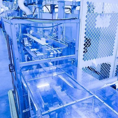 PCMC, RX 300, 2004, Wipes Manufacturing Machine, 30 Feeders, with Cutter and Stacker