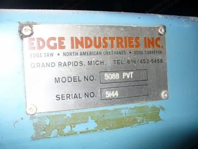 Edge Industries, 5088 PVT, Horizontal Foam Cutter, 90 inch Blade Width, 87.5x141 inch Table