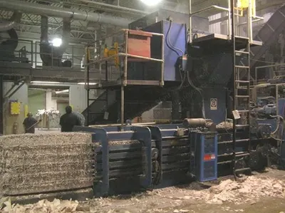 Balemaster, 4025C-8, 1989, Auto-Tie Baler, with Paper Shredder, Loading Conveyor