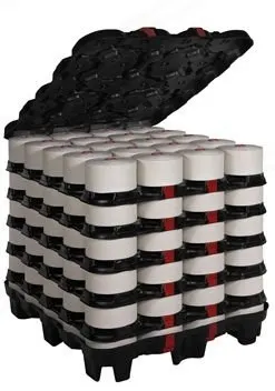 Shuert Technologies, Pallet Packaging Systems for Yarn Bobbins, 45x36 in Pallet Size, High Density Polyethylene