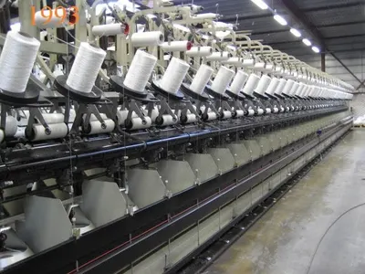 Volkmann, VTS 05-O-C, 1993-2007, Carpet Twister/Cabler, 2x45 Spindles, with Conveyor Belt
