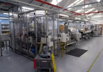 Norden, AM2000, Tube Filling Line, 105 tpm, with Ganhorn & Stern De-Box Conveyor, Norden NP20001 Cartoner
