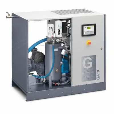 Atlas Copco, GA18-125 AP, 110 CFM, 25 HP, Tri-Voltage, Tankless