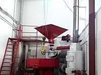 Roure Roaster, 150 kg Capacity, Air Heating System, with Silos and Cooling Table
