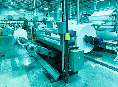 Maxson, MDH, 2009, Twin Knife Sheeter, 65" x 65" Max Sheet Size, Dual Unwind Stand, 1300 FPM
