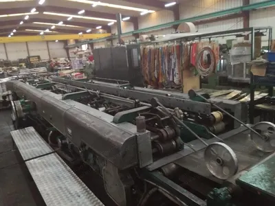 Windmoeller & Hoelscher, AD 2379 / AM 2160, 1996, Valve Sack Bottomer Line, with Palletizer, Reconditioned 2010