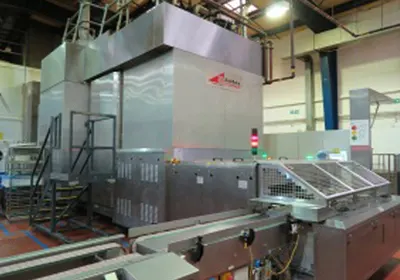 Autobake, MK 18, 2007, Gas Fired Serpentine Oven, 3-Zones, with Cooler