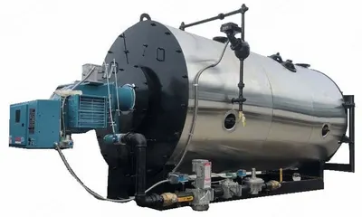York-Shipley, YS5-200-150ST, 200 HP, 150 PSI, 3-Pass Dryback Steam Boiler