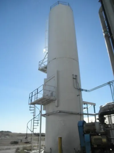 Carbon Steel Silo, 3300 CF, 12' x 30', with Portec Paddle Mixer and Sweco Screen