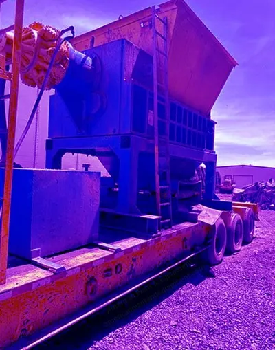 American Pulverizer, TRS, 400 HP Portable Dual-Shaft Tire Shredder, BHS Trommel